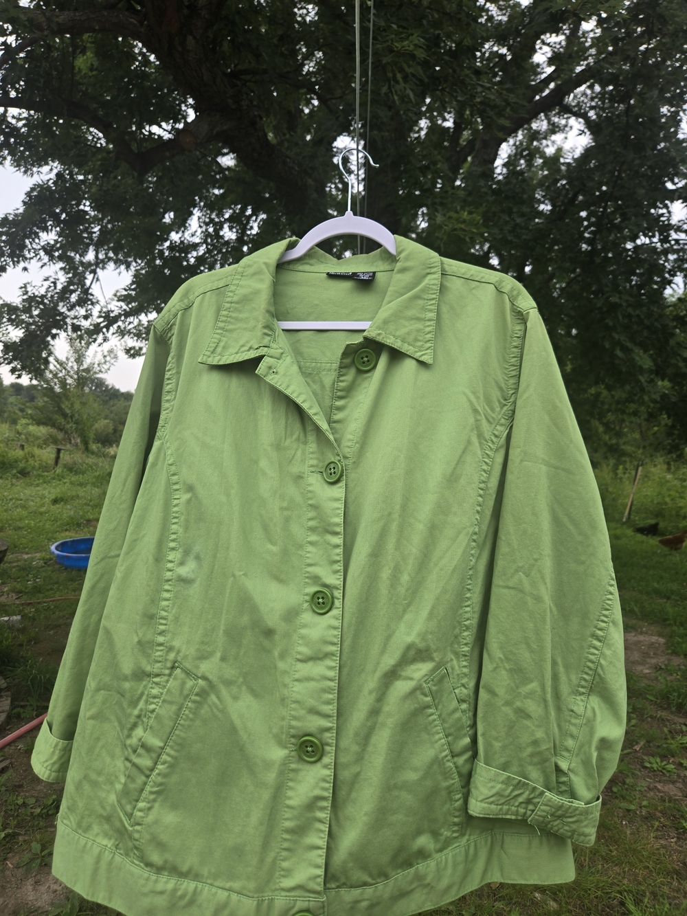 Northcrest Light Green Trench Coat
